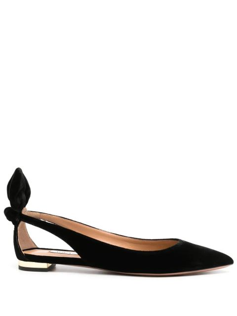 Aquazzura Bow Tie ballet flats - Black - zdjęcie produktu nr 1