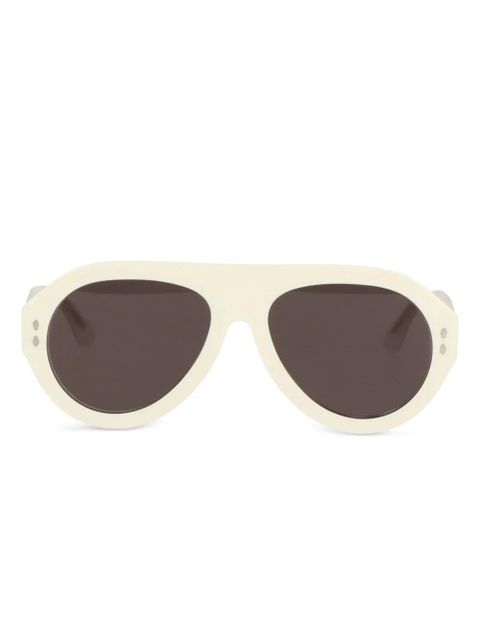 Isabel Marant Eyewear oval-frame sunglasses - Neutrals - zdjęcie produktu nr 1