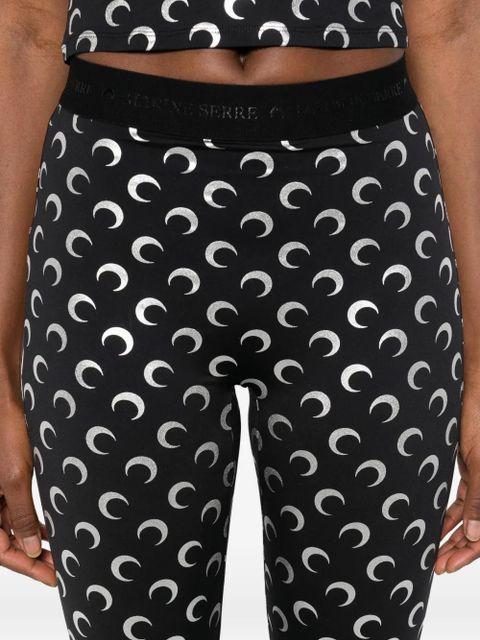 Marine Serre moon-print leggings - Black