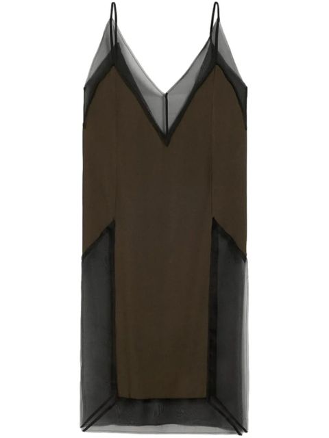 AMI Paris thin strap midi-dress - Brown - zdjęcie produktu nr 1