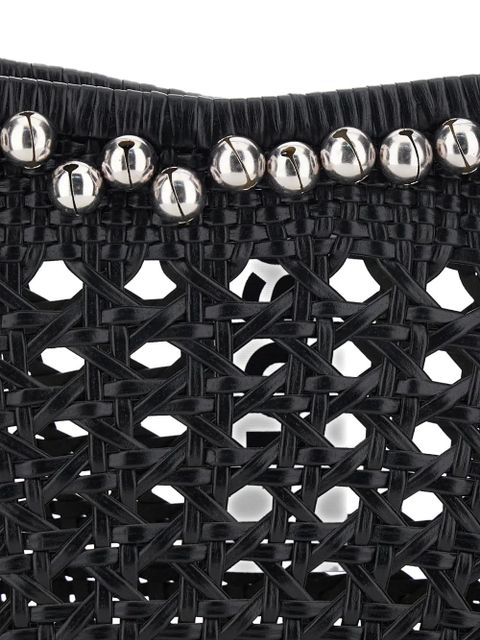 Osoi Lip woven bead-embellished shoulder bag - Black