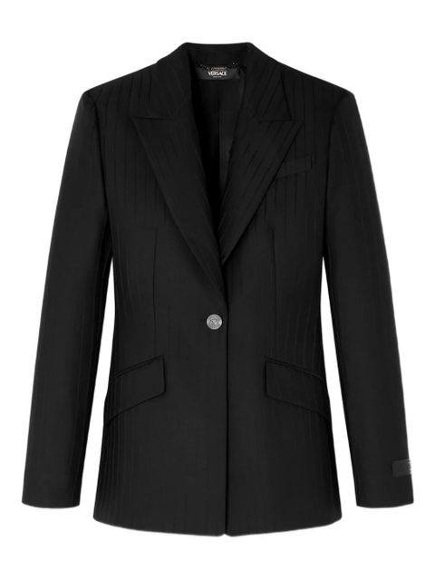 Versace pinstripe single-breasted blazer - Black - zdjęcie produktu nr 1