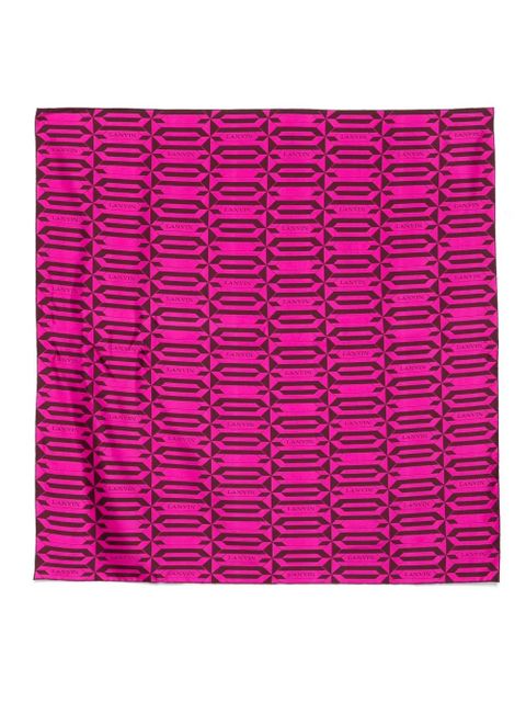 Lanvin geometric-pattern silk scarf - Pink - zdjęcie produktu nr 1