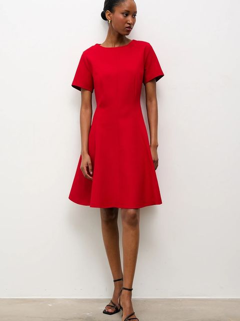 Answear.LAB sukienka kolor czerwony mini rozkloszowana - zdjęcie produktu nr 1