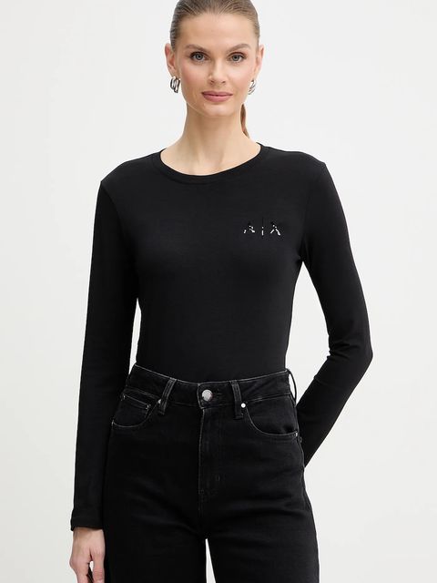 Armani Exchange longsleeve kolor czarny XW001353 AF17173 - zdjęcie produktu nr 1