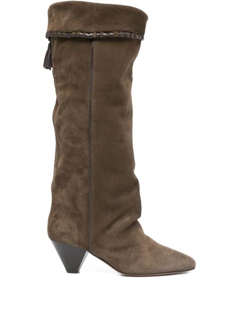 ISABEL MARANT 60mm Elita suede boots - Green - zdjęcie produktu nr 1