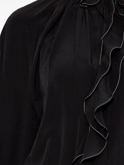 Victoria Beckham ruffle-detailing blouse - Black