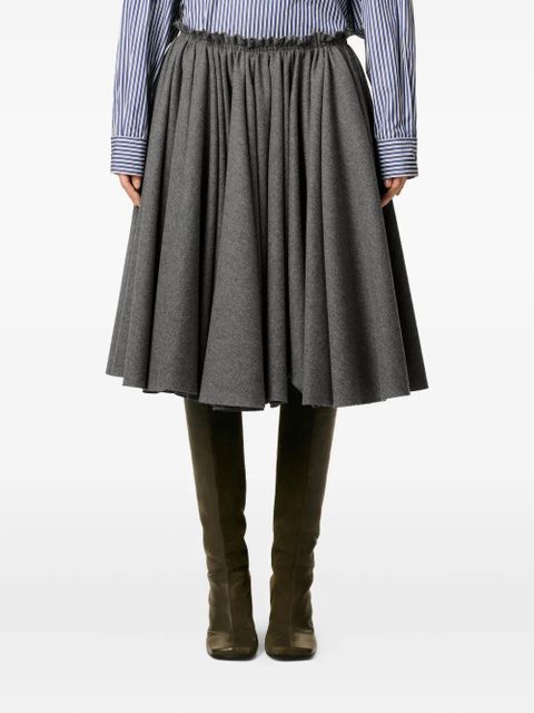 AMI Paris Corolla wool midi skirt - Grey - zdjęcie produktu nr 2