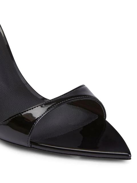 Giuseppe Zanotti Intriigo patent 90mm sandals - Black