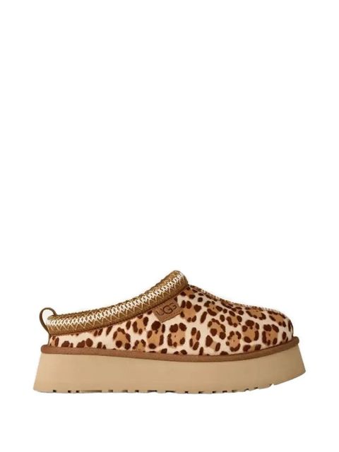 UGG Tazz leopard-print leather slippers - Neutrals - zdjęcie produktu nr 1