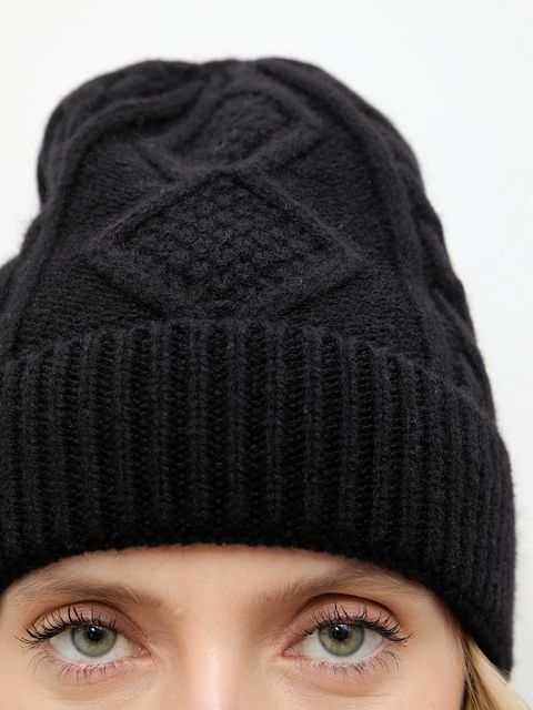 Answear.LAB czapka wełniana kolor czarny - zdjęcie produktu nr 1