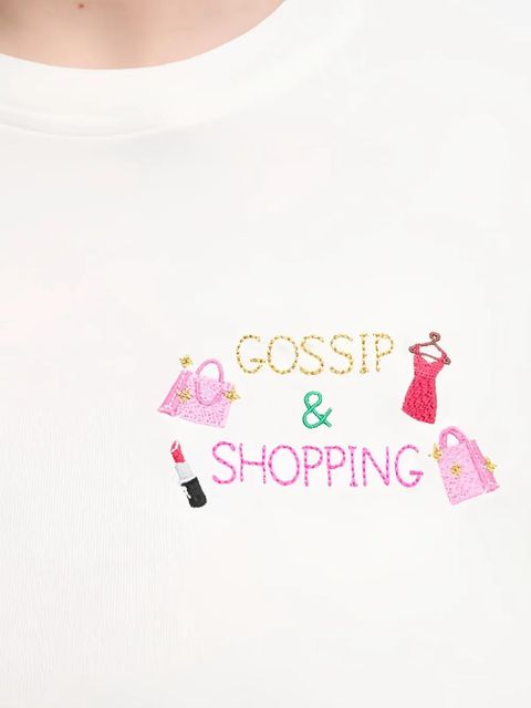 MC2 Saint Barth embroidered-detail crop T-shirt - White