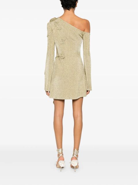 Cult Gaia Kaela floral-appliqué mini dress - Gold