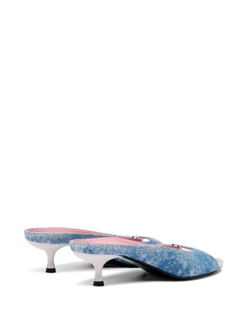 Diesel D-Diam's-Sa logo-plaque sandals - Blue