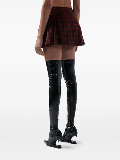 GCDS buckle check skirt - Red