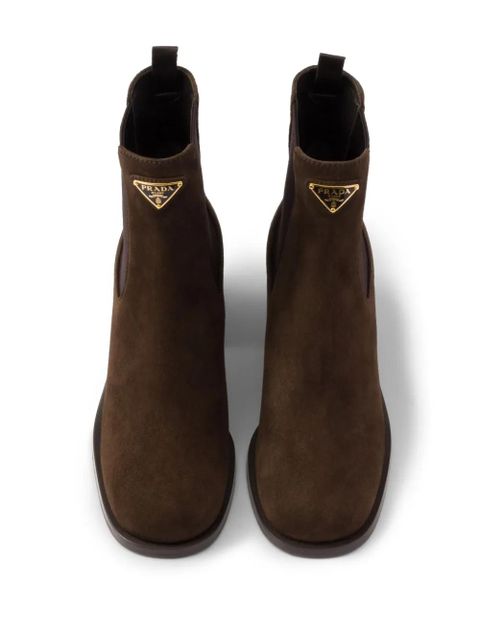 Prada suede 55mm Chelsea booties - Brown