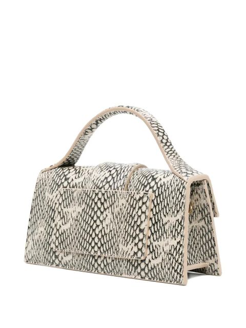 Jacquemus Le Bambino snake-print tote bag - Neutrals