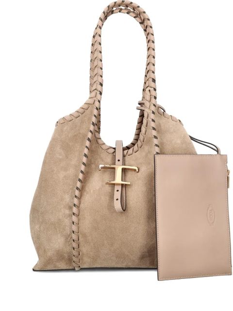 Tod's small T-Timeless logo-detail tote bag - Neutrals - zdjęcie produktu nr 1