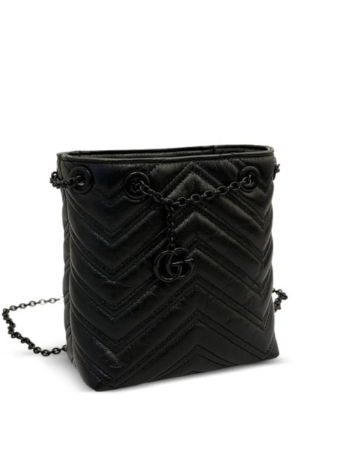 Gucci nano GG Marmont chain-strap cross body bag - Black - zdjęcie produktu nr 1