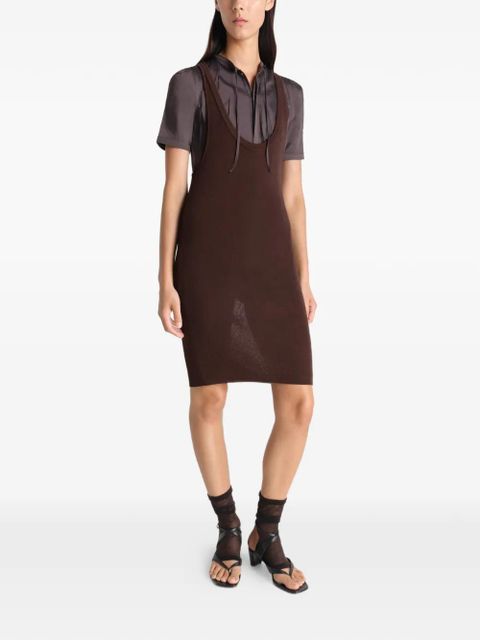 LEMAIRE racerback tank top mini dress - Brown - zdjęcie produktu nr 2