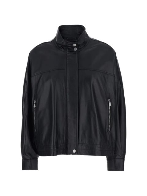 PINKO zip collar jacket - Black - zdjęcie produktu nr 1