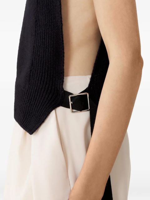 Lanvin side-buckle vest - Blue