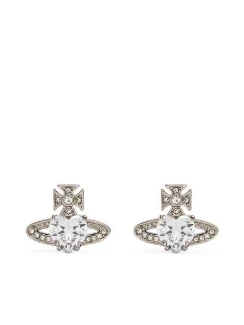 Vivienne Westwood embellished Orb-plaque earrings - Silver - zdjęcie produktu nr 1