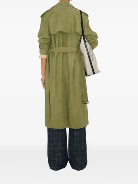 Burberry double-breasted belted trench coat - Green