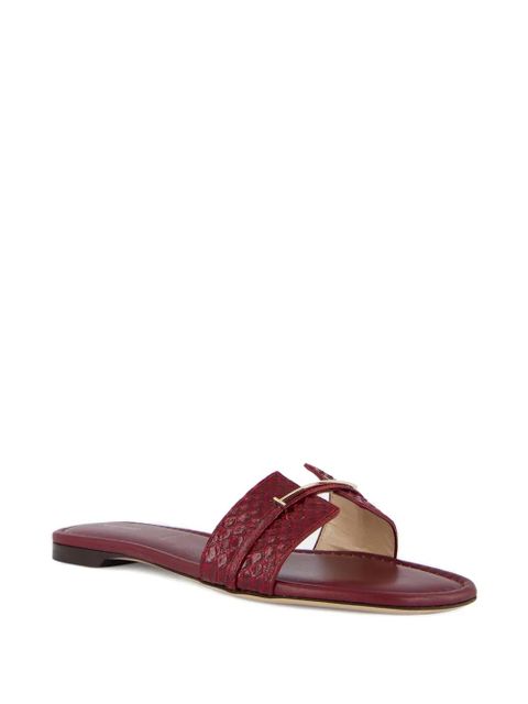 TOM FORD textured-strap buckle flat