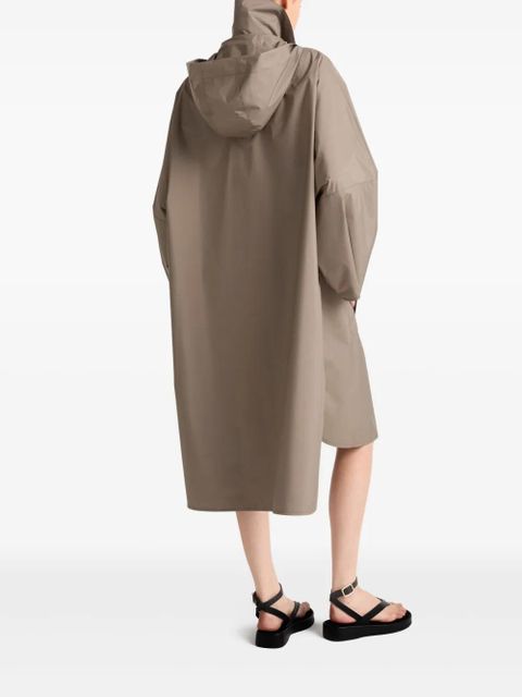 Yves Salomon hooded cape - Brown