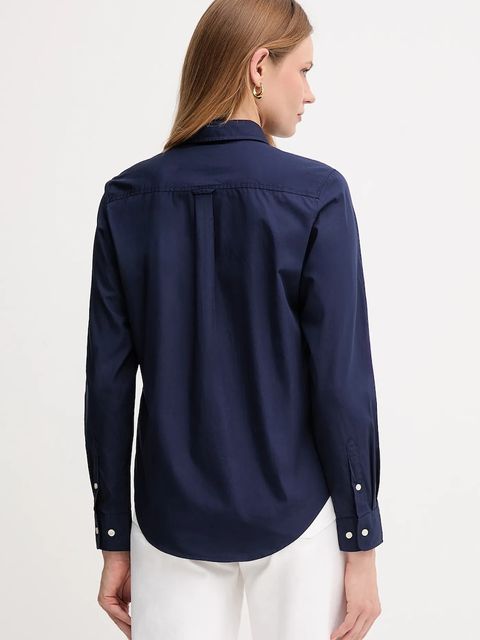 Gant koszula bawełniana damska kolor granatowy regular z kołnierzykiem klasycznym 4300348 - zdjęcie produktu nr 2