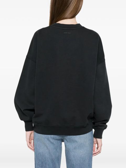 ANINE BING Miles tiger-print sweatshirt - Black