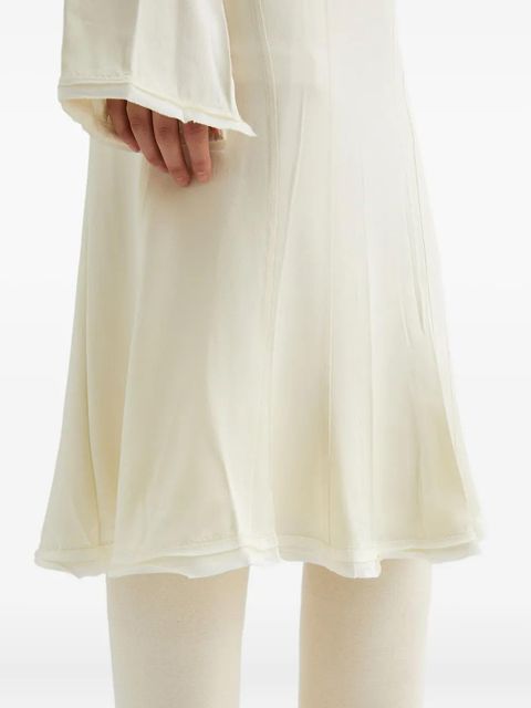 Jil Sander satin mini skirt - White