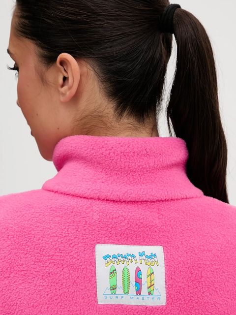 Banana Moon kamizelka polarowa Hillside damska kolor różowy gładka SPRY.HILLSIDE