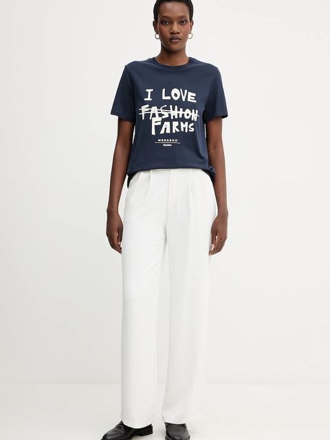 Weekend Max Mara t-shirt bawełniany CLOWN - zdjęcie produktu nr 1