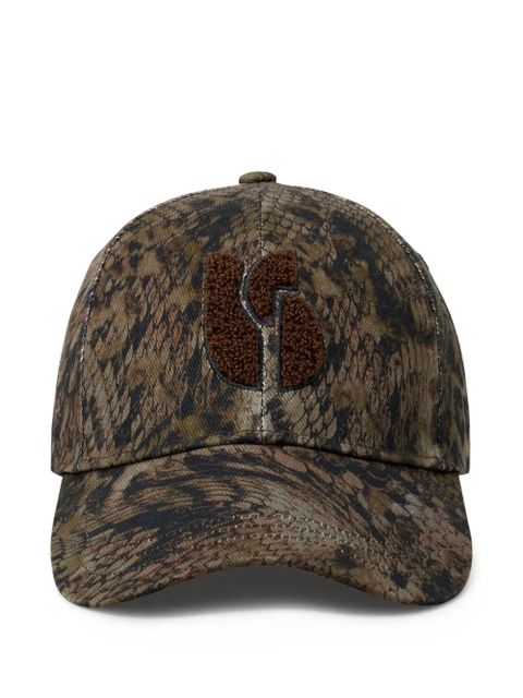 Ba&Sh Honi logo-appliqué patterned cap - Green - zdjęcie produktu nr 1