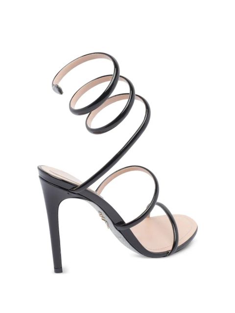René Caovilla Cleo spiral-wrap patent-leather sandals - Black - zdjęcie produktu nr 2