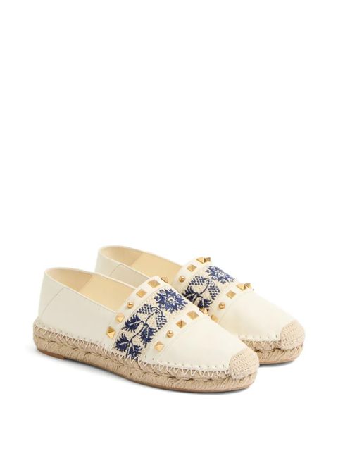 Valentino Garavani County Rockstud-detailgrape espadrilles - White - zdjęcie produktu nr 2