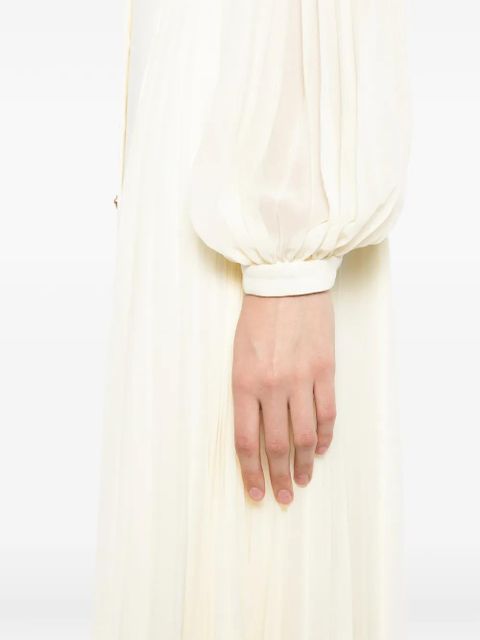 Versace pleated maxi dress - Yellow