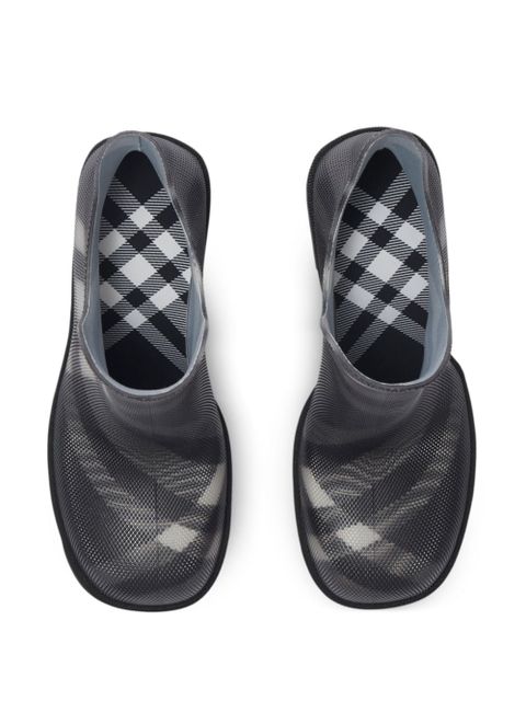 Burberry Marsh check-pattern boots - Grey