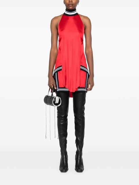 Off-White satin mini dress - Red