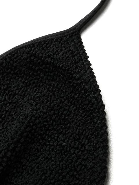 Bond-eye crinkled bikini top - Black