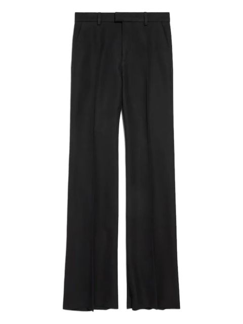 Balenciaga pleat-detail flared trousers - Black - zdjęcie produktu nr 1