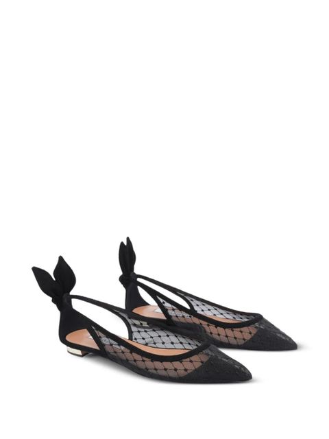Aquazzura lace ballet flats - Black