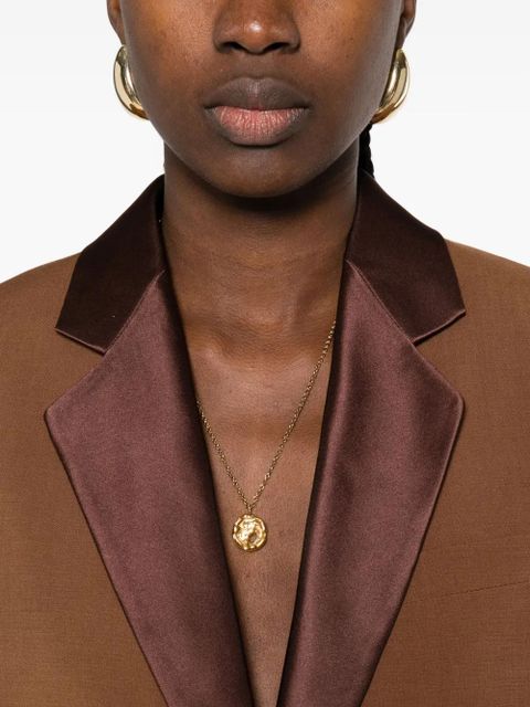 FENDI satin-lapel jacket - Brown