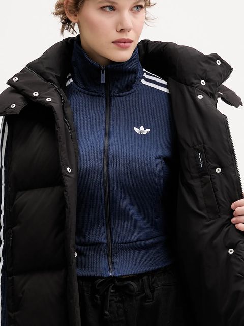 Tommy Jeans bezrękawnik puchowy kolor czarny zimowy DW0DW21627