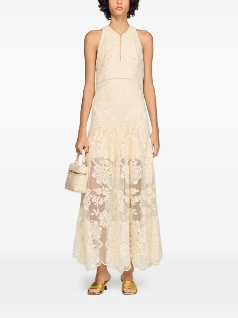 SANDRO floral halter dress - Neutrals - zdjęcie produktu nr 2