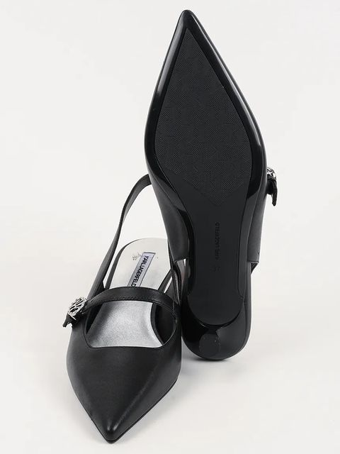 Karl Lagerfeld szpilki skórzane PASHA kolor czarny KL30117