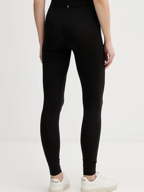 Tommy Hilfiger legginsy damskie kolor czarny gładkie UW0UW06242 - zdjęcie produktu nr 2