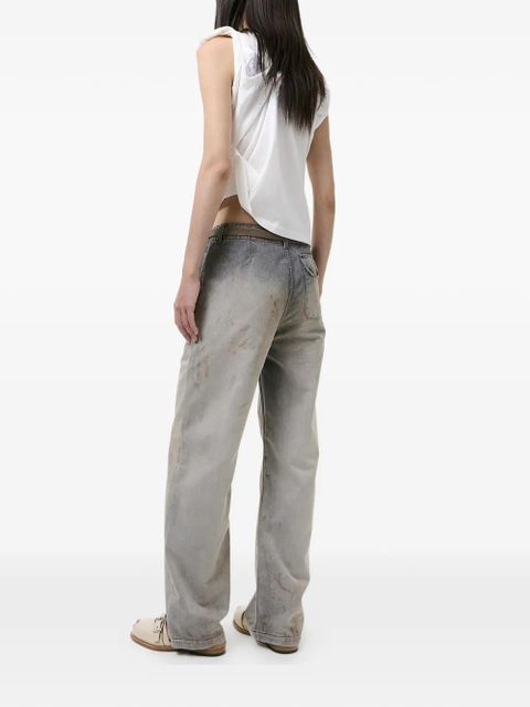 OUR LEGACY paint-splatter faded jeans - Grey